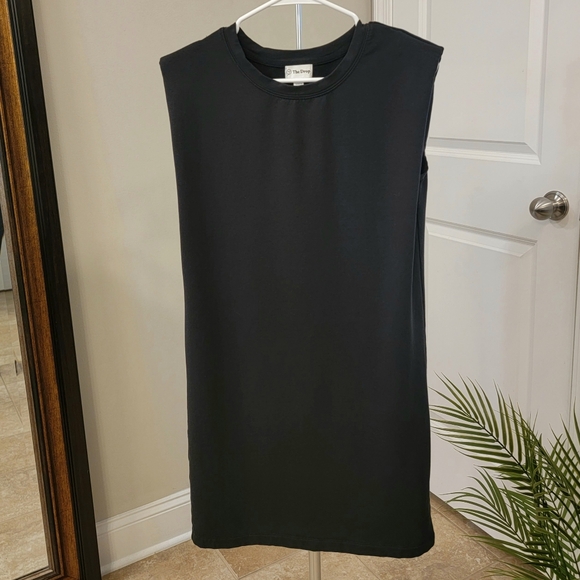 The Drop Black Cotton Blend Dress - Picture 1 of 3